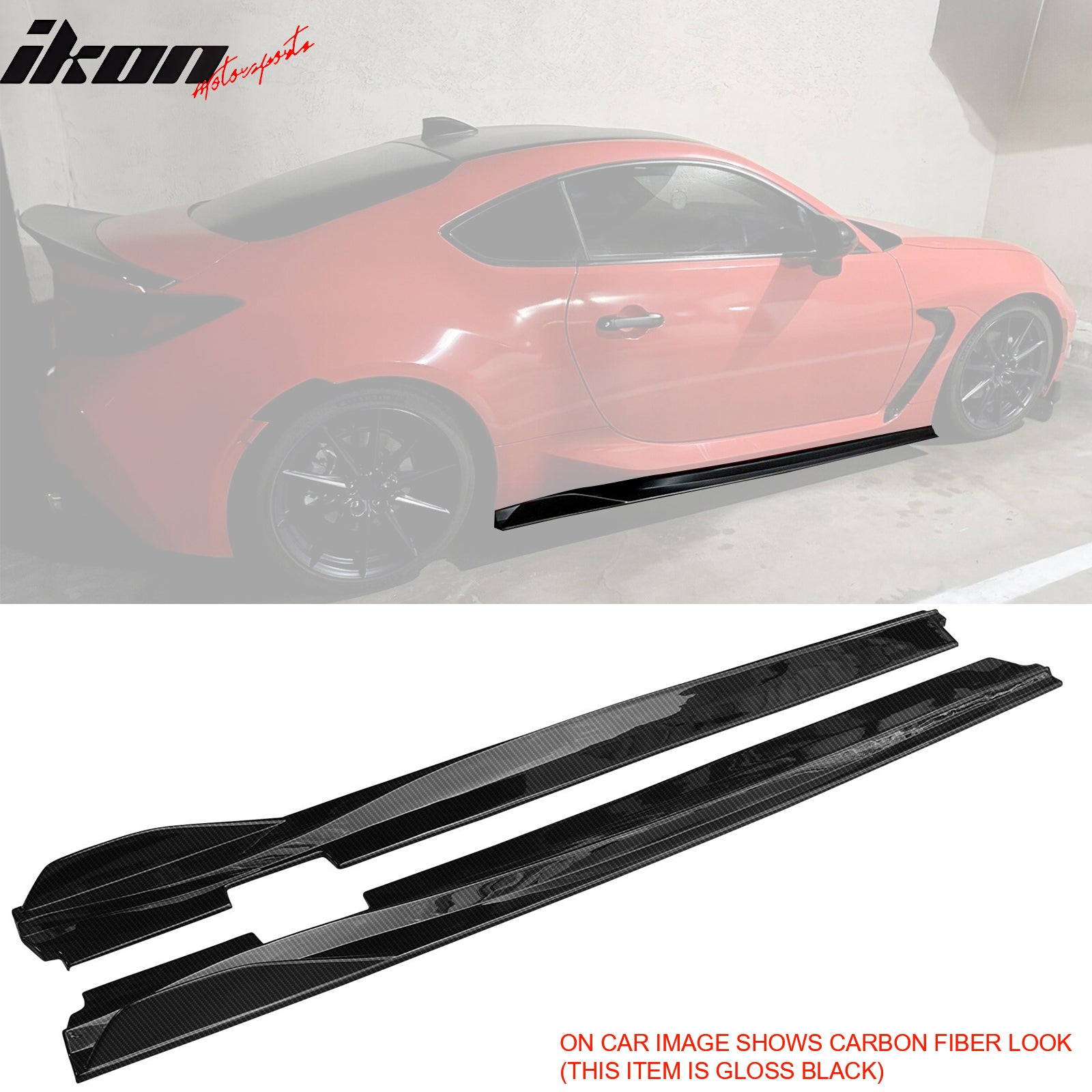 IKON MOTORSPORTS, Side Skirts Diffuser Compatible with 2022-2026