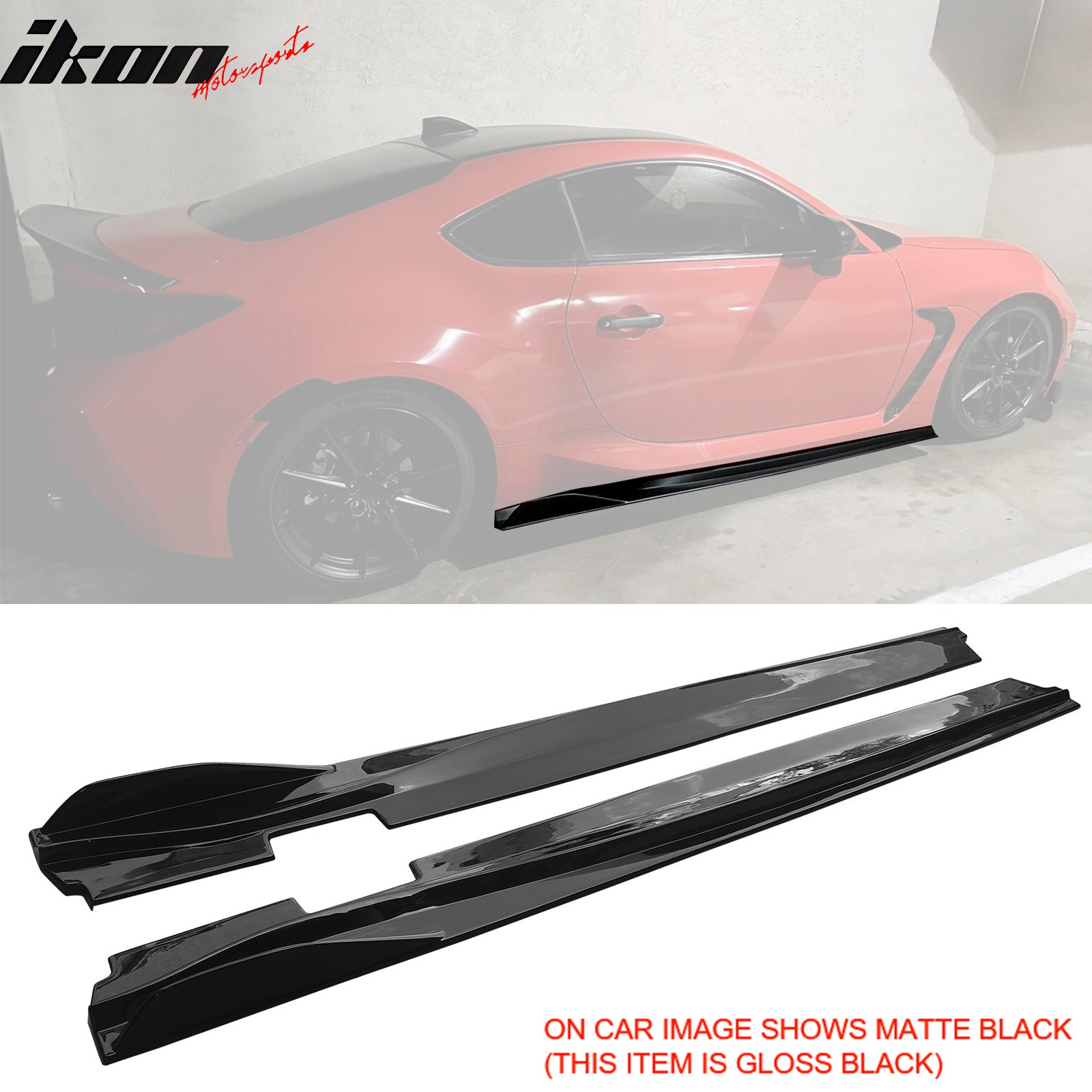 Fits 22-26 Toyota GR86/Subaru BRZ IKON V2 Style Side Skirts Gloss
