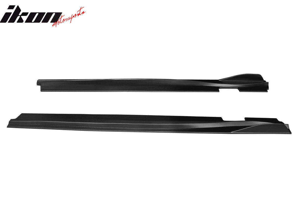IKON MOTORSPORTS, Side Skirts Extention Compatible with 2022-2026 Toyota GR86 & Subaru BRZ, IKON V2 Style ABS Matte Black Rocker Panel Splitter Side Underbody Spoiler