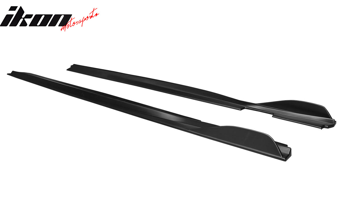 Fits 22-26 Toyota GR86/Subaru BRZ IKON V2 Style Side Skirts Matte Black ABS
