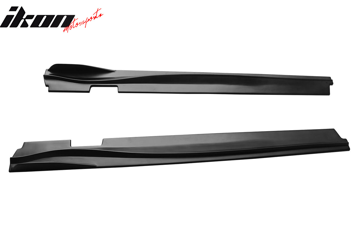 Fits 22-26 Toyota GR86/Subaru BRZ IKON V2 Style Side Skirts Matte Black ABS
