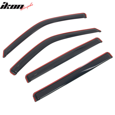 Fits 22-26 Toyota Tundra Crew Cab Acrylic Window Visors In-Channel Deflectors