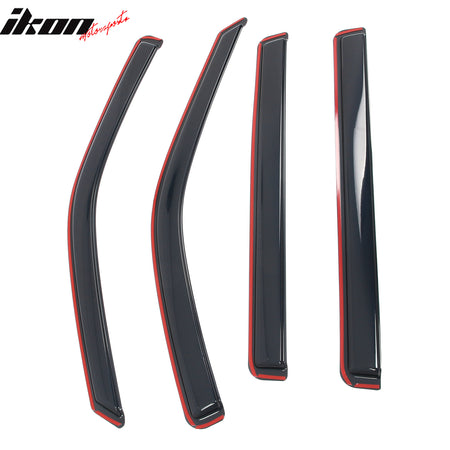 Fits 22-26 Toyota Tundra Crew Cab Acrylic Window Visors In-Channel Deflectors
