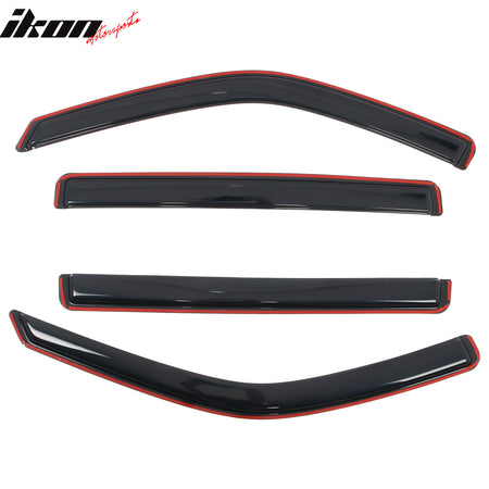 Fits 22-26 Toyota Tundra Crew Cab Acrylic Window Visors In-Channel Deflectors