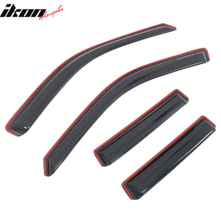 Fits 22-26 Toyota Tundra Double Cab Acrylic Window Visors In Channel Deflectors
