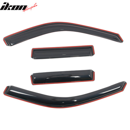 Fits 22-26 Toyota Tundra Double Cab Acrylic Window Visors In Channel Deflectors