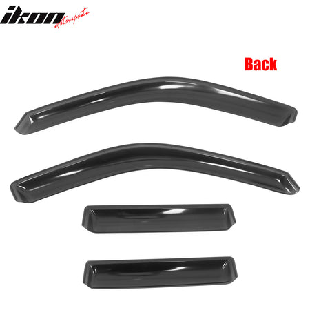 Fits 22-26 Toyota Tundra Double Cab Acrylic Window Visors In Channel Deflectors