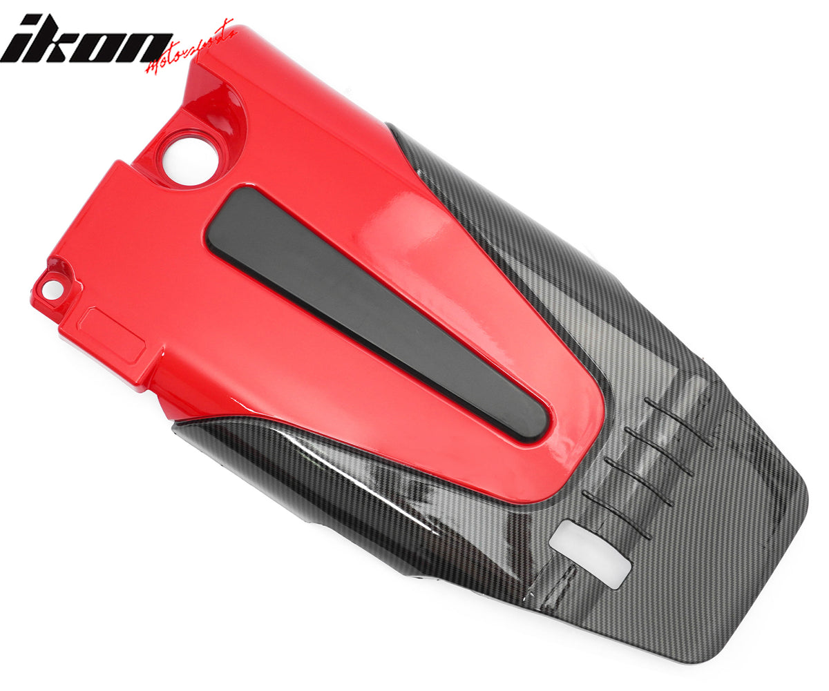 Fits 22-26 Civic Type R Style 1.5L Engine Valve Cover Carbon Fiber Print & Red