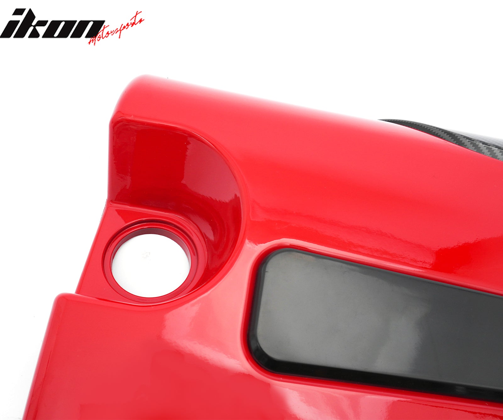 Fits 22-26 Civic Type R Style 1.5L Engine Valve Cover Carbon Fiber Print & Red