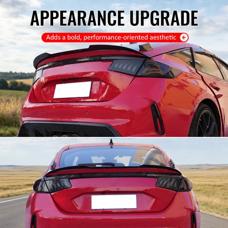 For 22-26 Civic FL Type R Hatchback V Style Trunk Spoiler Carbon Fiber Print ABS