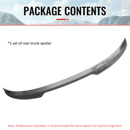 For 22-26 Civic FL Type R Hatchback V Style Trunk Spoiler Carbon Fiber Print ABS
