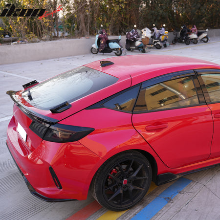 For 22-26 Civic FL Type R Hatchback V Style Trunk Spoiler Carbon Fiber Print ABS