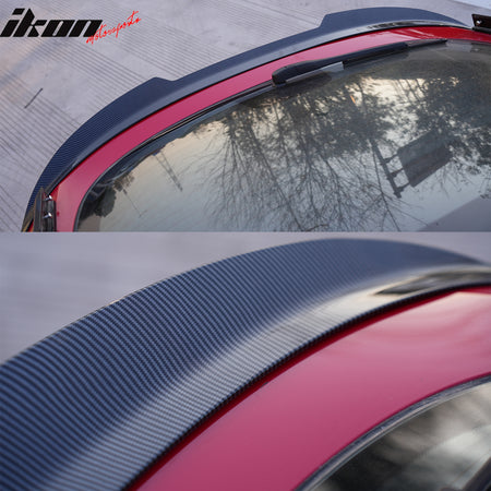 For 22-26 Civic FL Type R Hatchback V Style Trunk Spoiler Carbon Fiber Print ABS