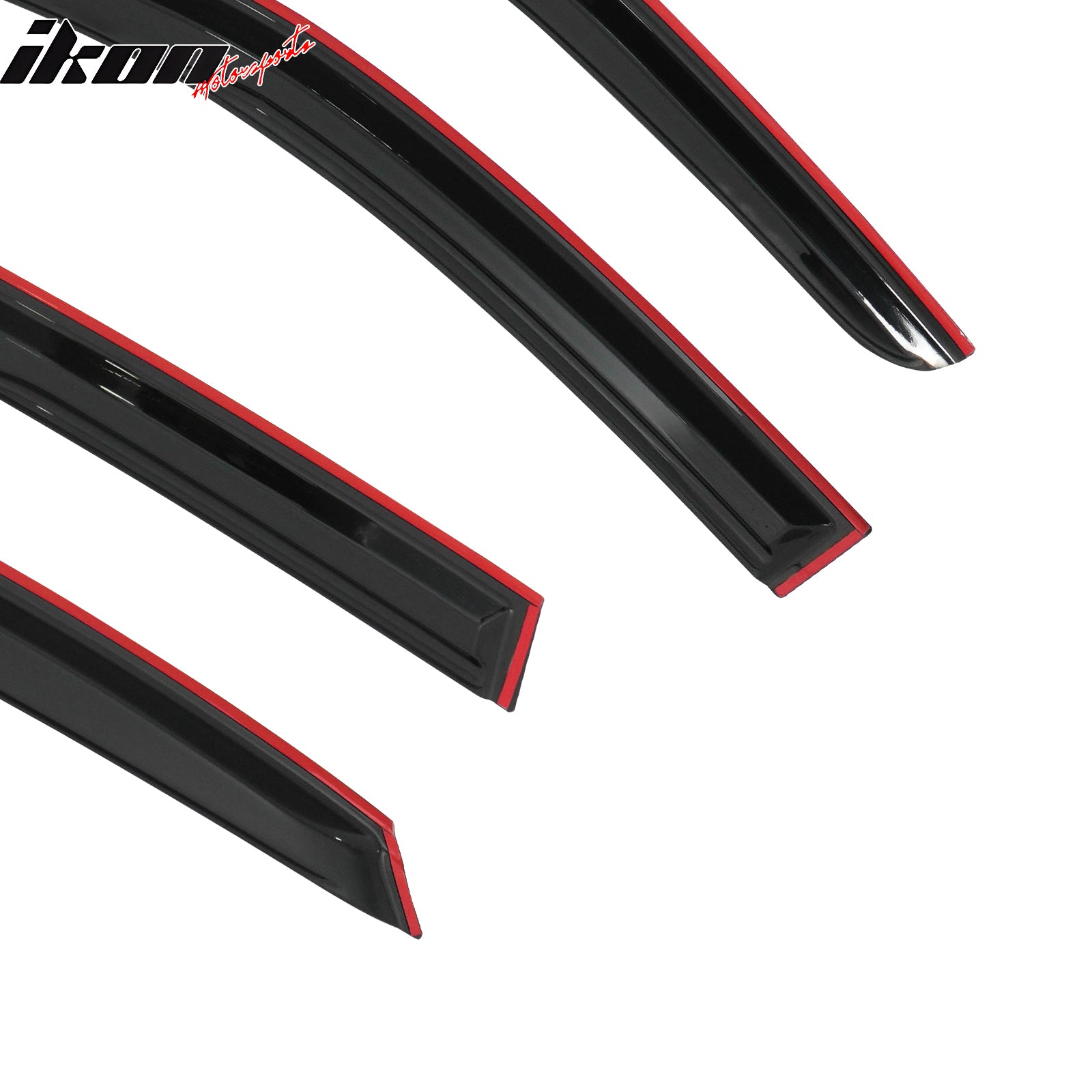 Fits 22-26 Honda Civic Hatchback Window Visors Mugen Style Rain Fits 22-26 Honda Civic Hatchback Window Visors Mugen Style Rain