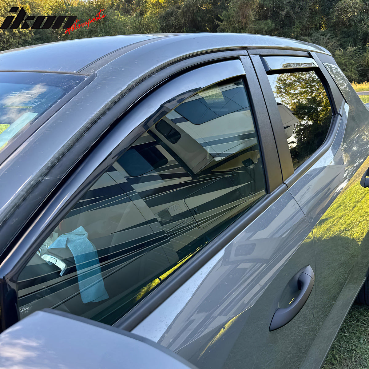Fits 22-26 Hyundai Santa Cruz In-Channel Window Visors Rain Guards Deflectors