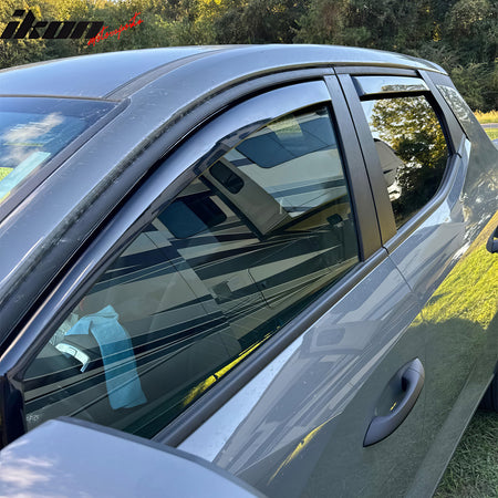 Fits 22-26 Hyundai Santa Cruz In-Channel Window Visors Rain Guards Deflectors