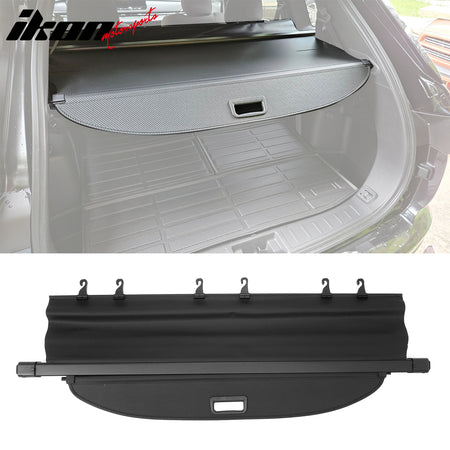 IKON MOTORSPORTS, Rear Retractable Cargo Cover + 3D TPE Trunk Mat, Compatible with 2022-2026 Mitsubishi Outlander & 2023-2026 Outlander PHEV, Trunk Security Luggage Shield Shade, Carbon Fiber Texture