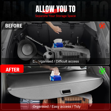 Fits 22-26 Mitsubishi Outlander&PHEV Carbon Fiber Texture Cargo Cover+Trunk Mat