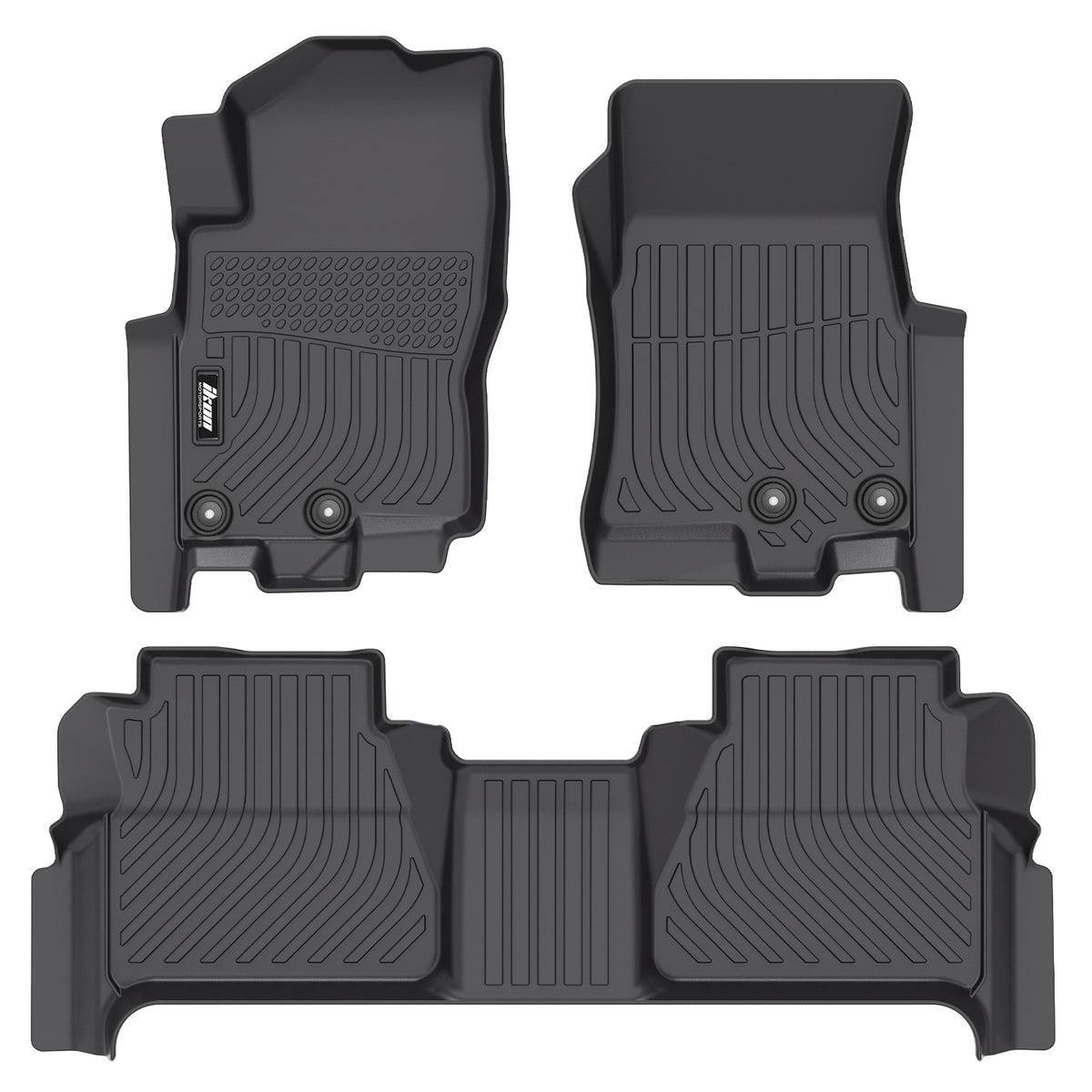 Fits 22-26 Nissan Frontier Crew Cab TPE Floor Mats Liners + 5Ft Truck Bed Mat