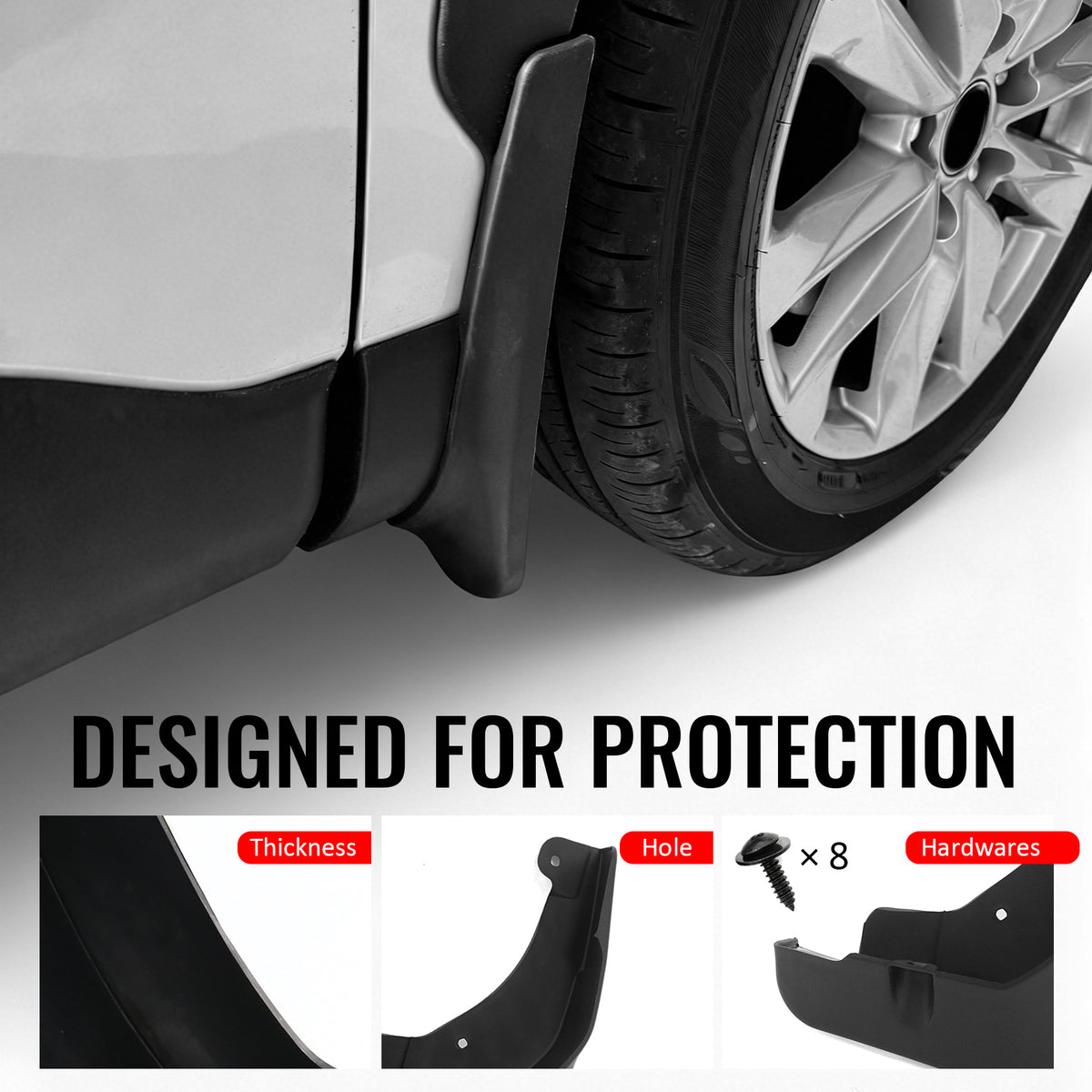 Fits 22-26 Toyota Corolla Cross Front & Rear Fender Mud Flaps Splash Guards PP