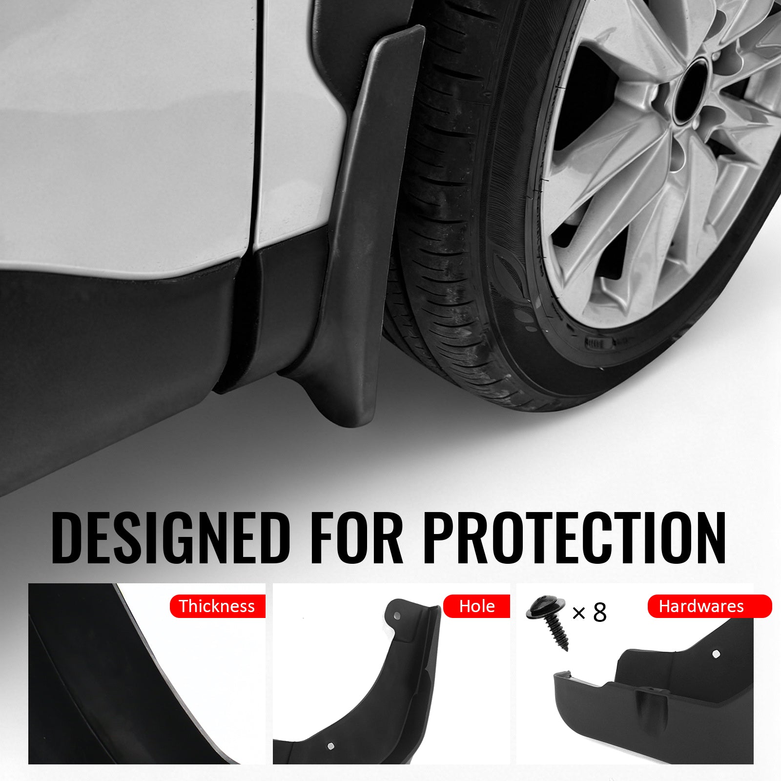 Fits 22-26 Toyota Corolla Cross Front & Rear Fender Mud Flaps Splash Guards PP