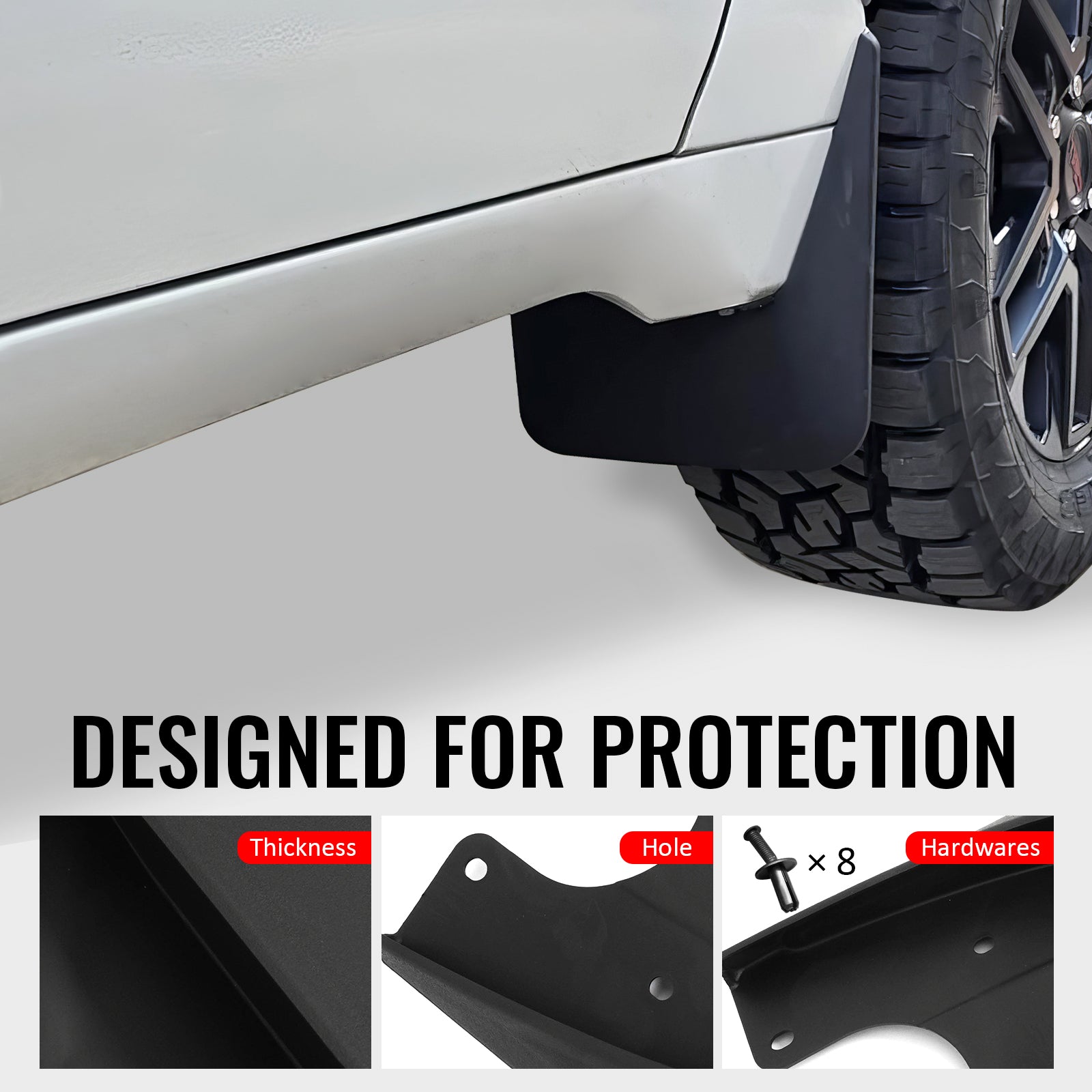 Fits 22-26 Toyota Tundra Front Rear Fender Mud Flaps Wheel Arch Splash Guards PP