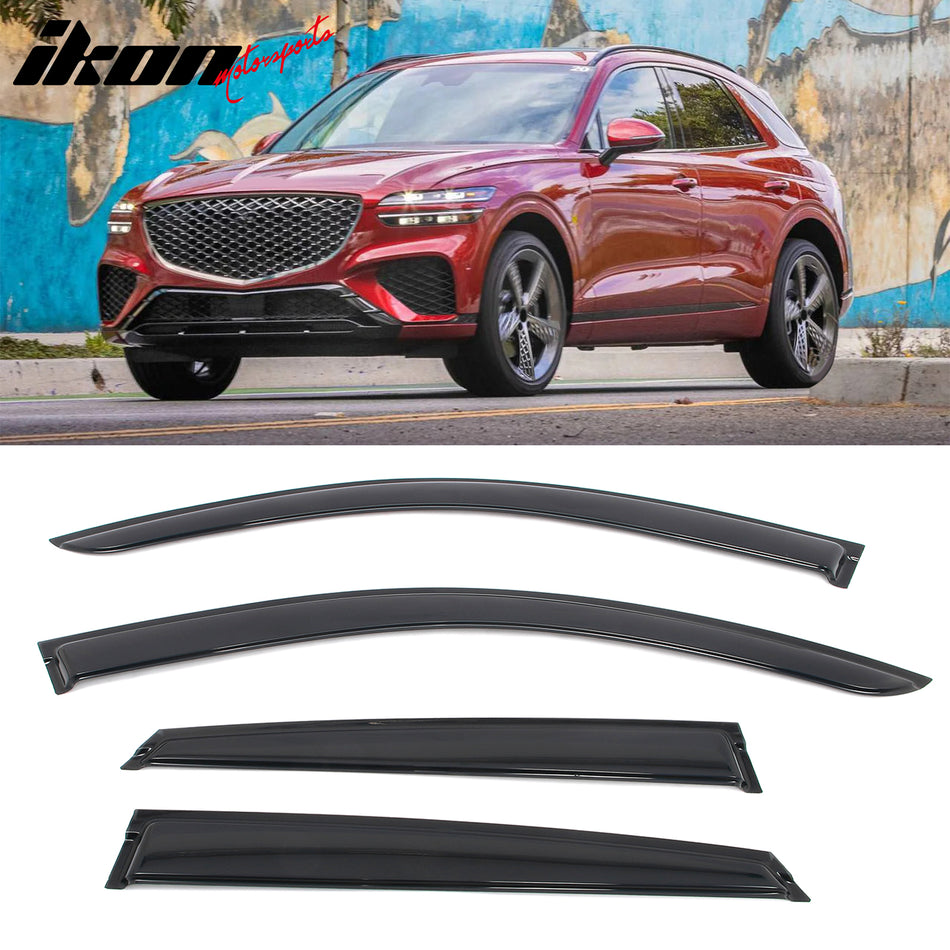 2022-2026 Genesis GV70 & Electrified Window Visors Rain Guards Acrylic