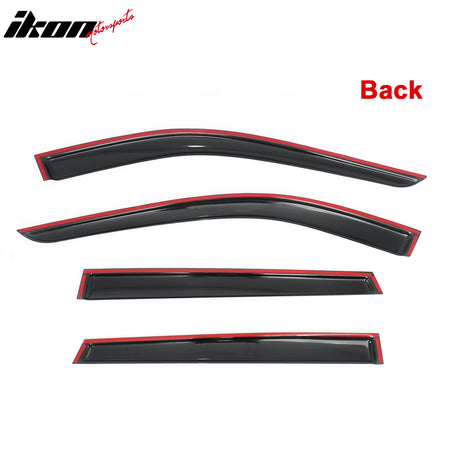 Fits 22-26 Infiniti QX60 Window Visors 4PCS Smoke Acrylic Rain Sun Wind Guards