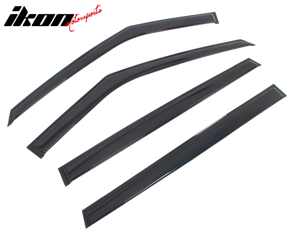 Fits 22-26 Kia Carnival Window Visors Vent Rain Sun Guards Deflectors Tape-On