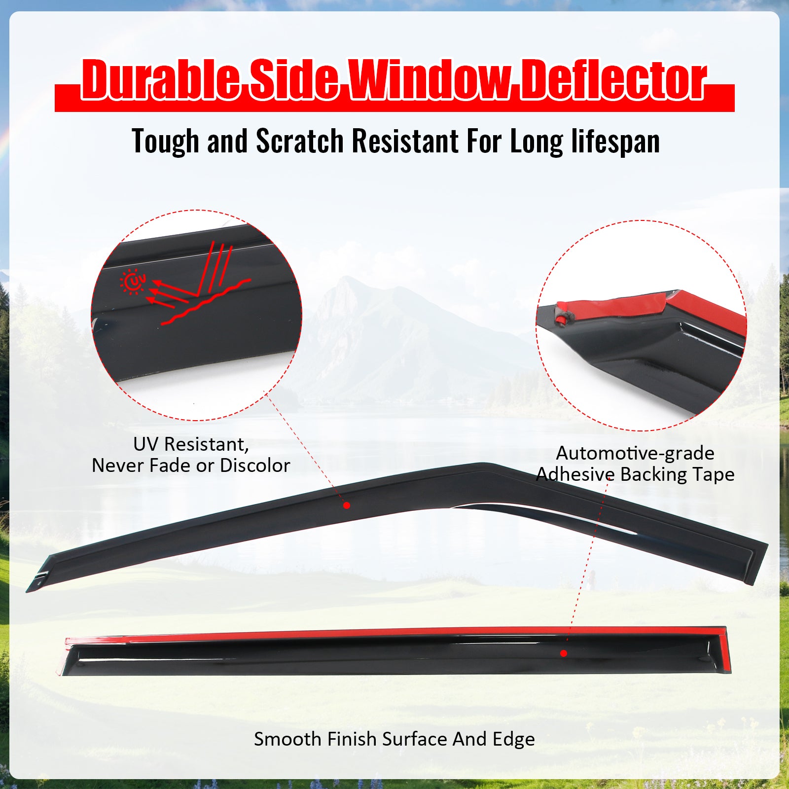 Fits 22-26 Kia Carnival Mugen Style Window Visors Deflector Smoke Acrylic 4PCS