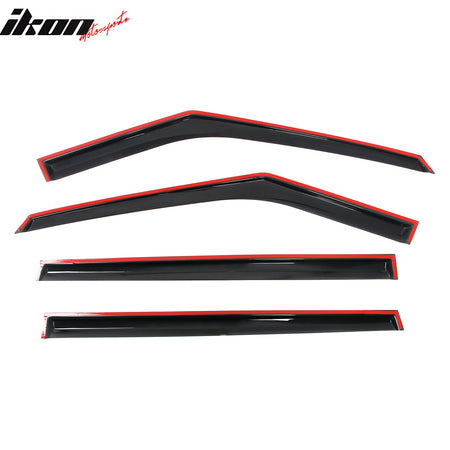 Fits 22-26 Kia Carnival Mugen Style Window Visors Deflector Smoke Acrylic 4PCS