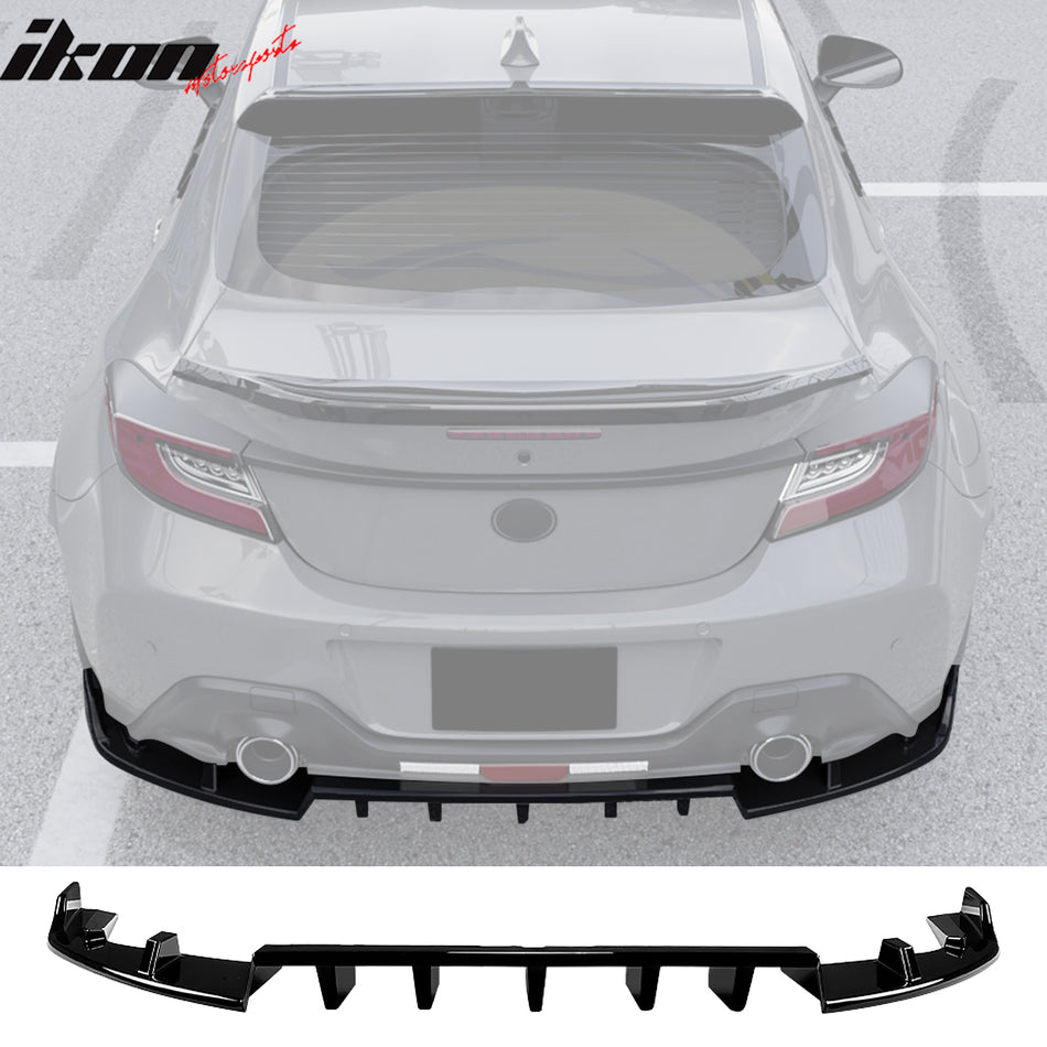 Rear Diffuser Lip for Subaru BRZ GR86 2022-2026 IKV1 Carbon Fiber Print PP