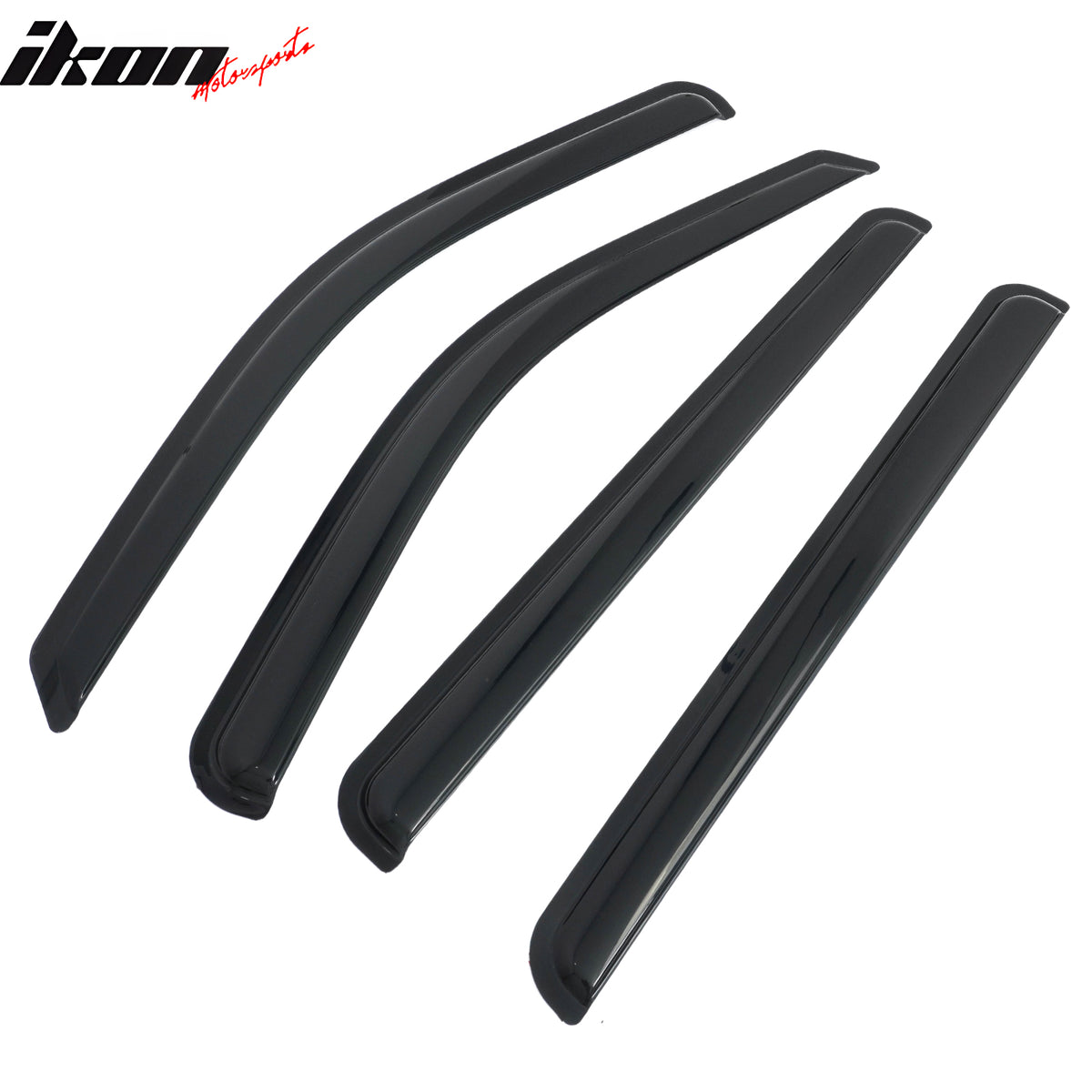 Fits 22-26 Toyota Tundra Crew Cab 4PCS Window Visors Smoke Acrylic Deflectors