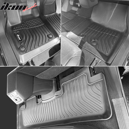 Fits 23-25 Nissan Ariya Non-Slip 3D Molded Floor Mats All Weather TPE Carpet 3PC