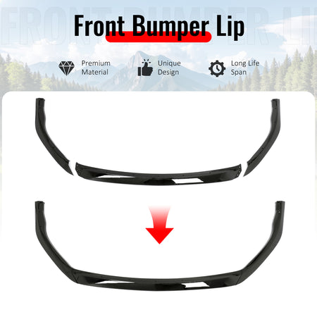 Fits 23-24 Toyota GR Corolla AS Style Front Lip& Side Skirts& Aprons Gloss Black