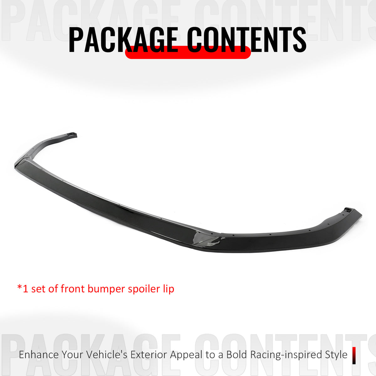 Fits 23-24 Toyota GR Corolla AS Style Front Lip& Side Skirts& Aprons Gloss Black