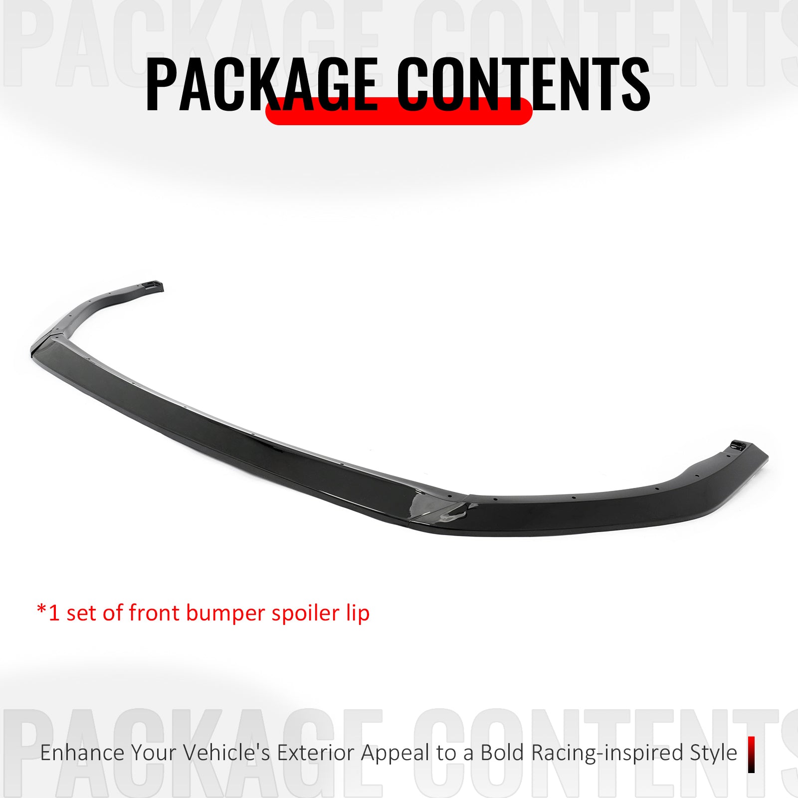 Fits 23-24 Toyota GR Corolla AS Style Front Lip& Side Skirts& Aprons Gloss Black
