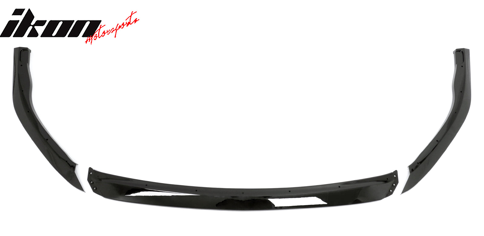 For 23-24 Toyota GR Corolla AS Style 3PC Front Bumper Lip Spoiler Gloss Black PP