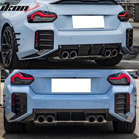 Dry Carbon Fiber Fits 23-24 BMW G87 M2 Rear Bumper Diffuser Performance Style