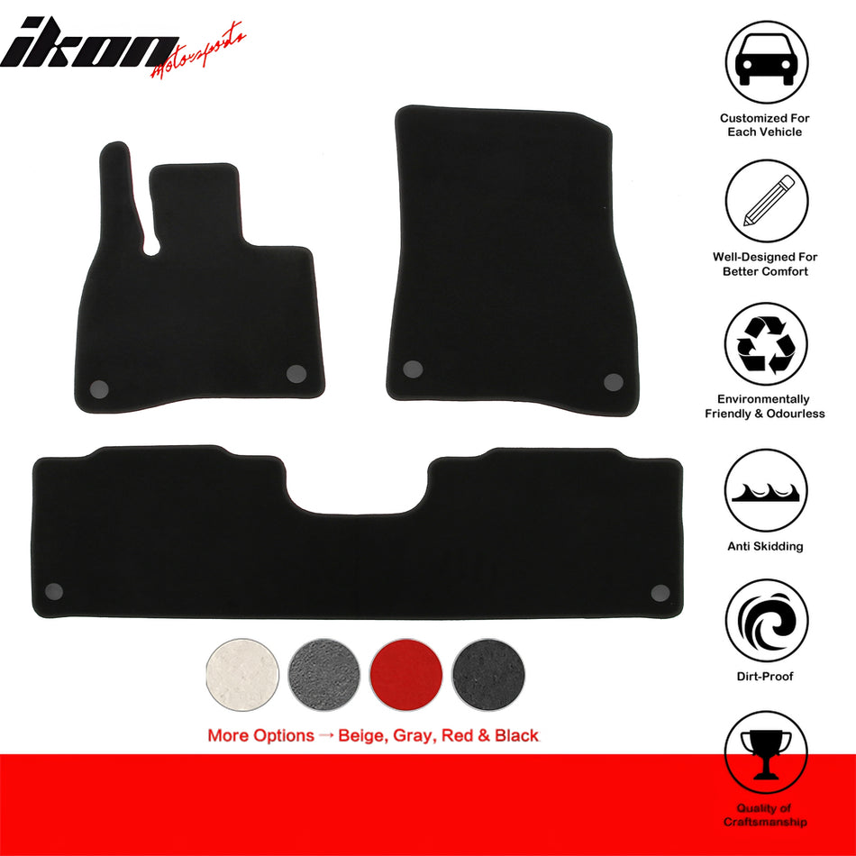 2023-2025 Benz EQS SUV X296 OE Style Black Floor Mats Nylon 3PCS