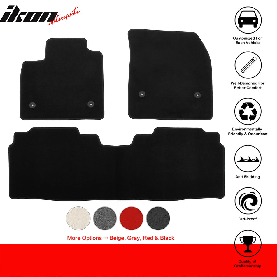 2023-2026 Cadillac LYRIQ OE Style Black Floor Mats Carpets Nylon 3PCS