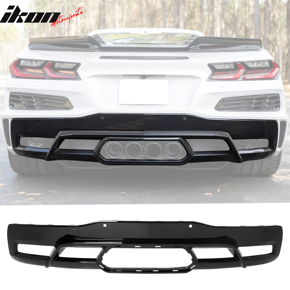 Rear Diffuser Lip for Chevy Corvette C8 Z06 ZR1 2023-2025 Pearl Black PP