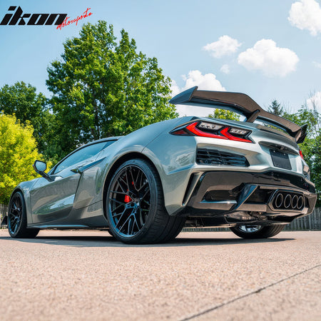 Fits 23-25 Chevy Corvette C8 Z06 ZR1 OE Rear Bumper Diffuser Lip Pearl Black PP