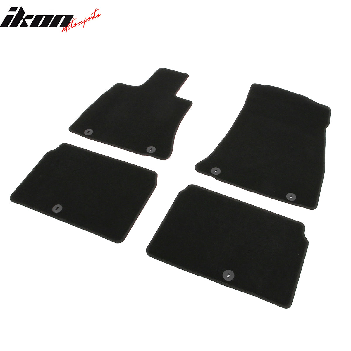 IKON MOTORSPORTS, Nylon Car Floor Mats Compatible with 2023-2025 Genesis Electrified G80, OE Fitment Style Black Driver Passenger Car Carpets, Front Rear 4PCS Full Set