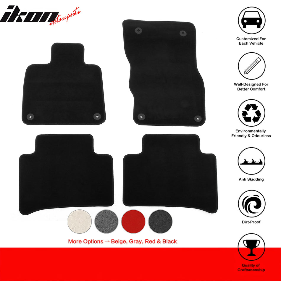 2023-2025 Maserati Grecale OE Style Black Floor Mats Carpets Nylon 4PC