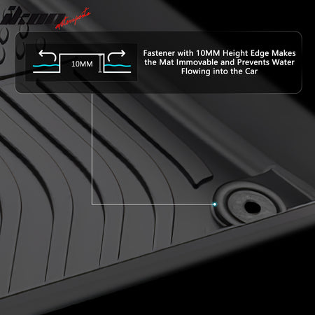 Fits 23-25 Maserati Grecale Floor Mats TPE Carpets All Weather 3D Liner Guard