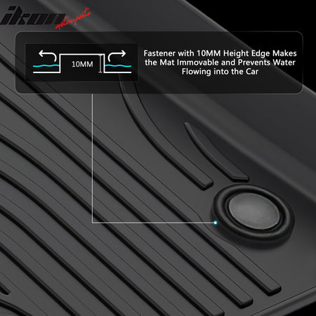 Fits 23-25 Nissan Z Floor Mats TPE All Weather 3D Carpets Heavy Duty Liner Guard