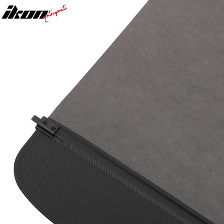 Fits 23-26 Cadillac LYRIQ Carbon Fiber Print Retractable Rear Trunk Cargo Cover