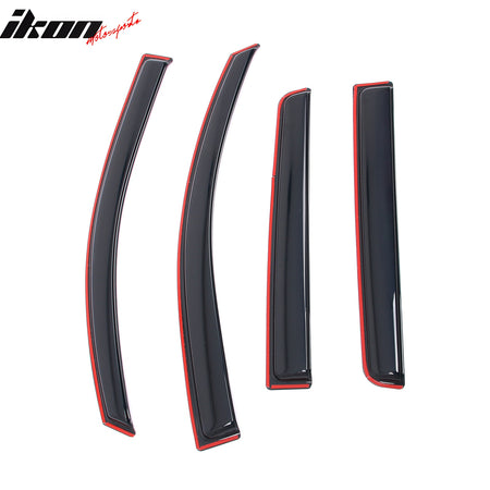 Fits 23-25 Chevy Colorado GMC Canyon Crew Cab Window Visors Deflector In-Channel