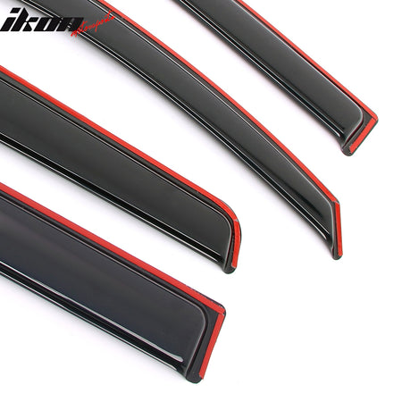 Fits 23-25 Chevy Colorado GMC Canyon Crew Cab Window Visors Deflector In-Channel